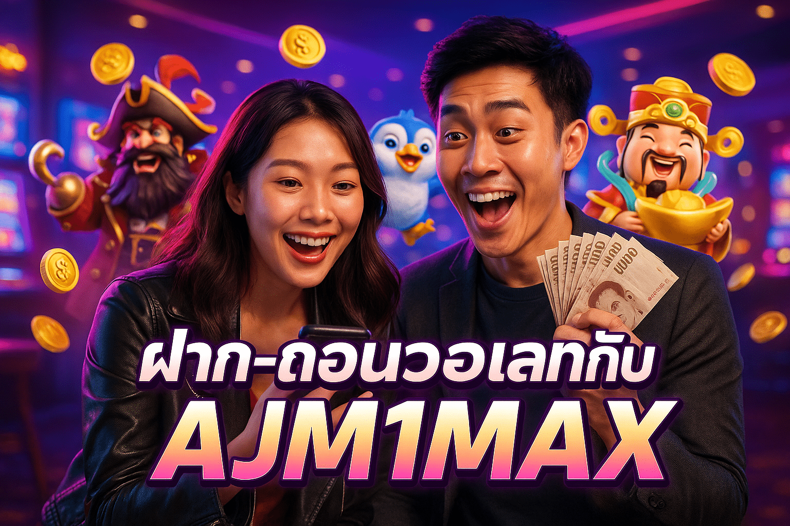 ฝาก-ถอนวอเลทกับ AJM1MAX ง่ายและเร็ว